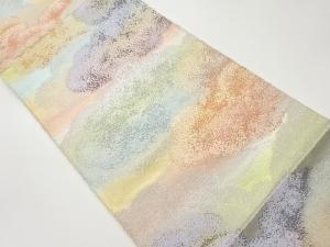 雲模様織出し袋帯